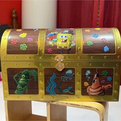 Spongebob Storage  SquarePants Treasure Chest 🪎 Popcorn Bucket 