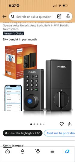 Philips Smart Keypad Door Lock