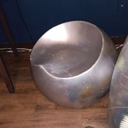 Metallic Silver Egg Chair $15