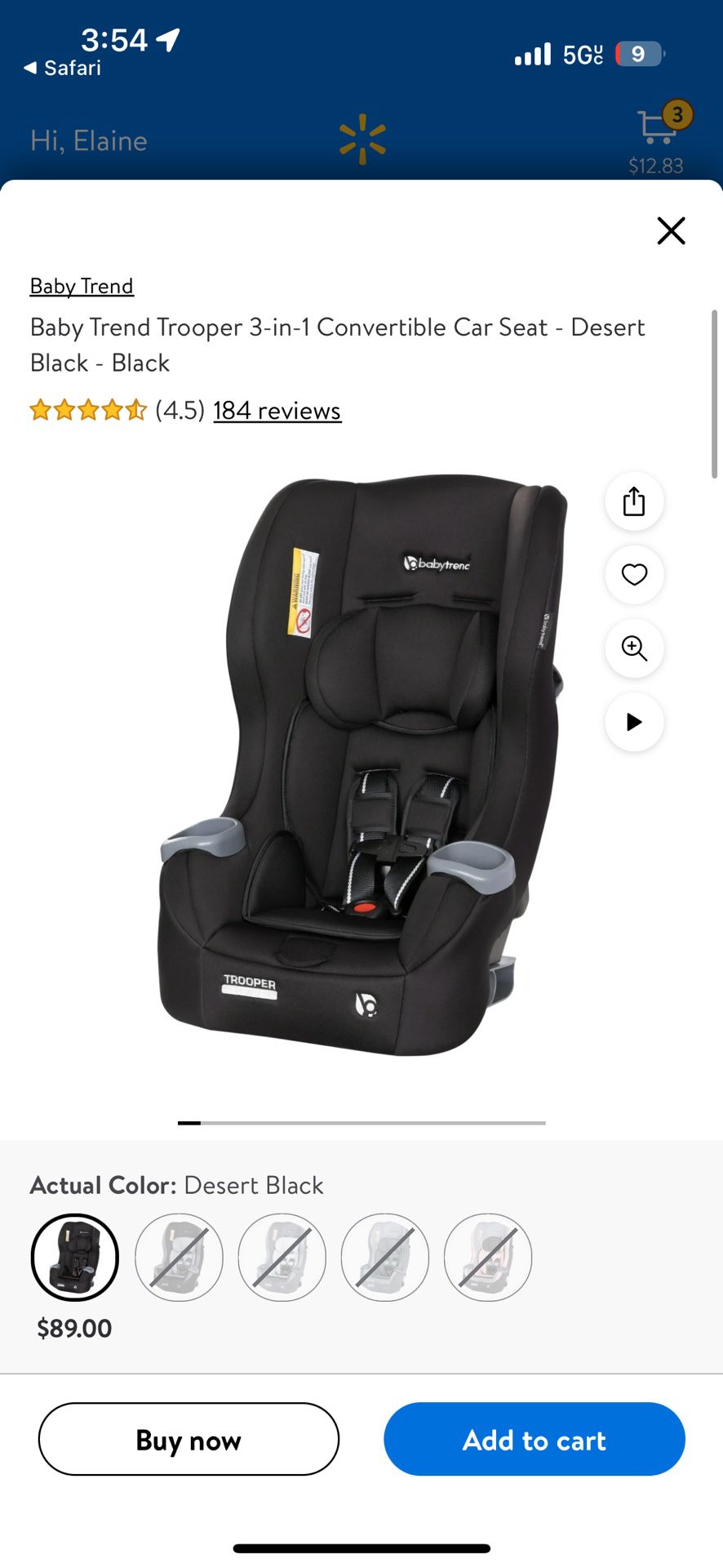 Baby Temerme 3in1 Car Seat nEW