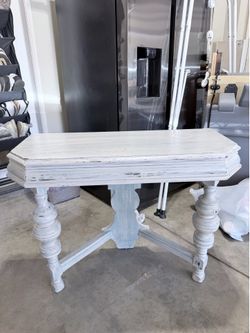 Wood console table