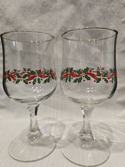 Vintage Christmas Glasses
