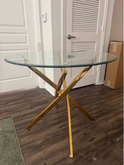 Glass kitchen table