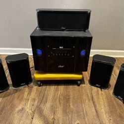 Genesis G608 integrated Subwoofer receiver with 5 surround speakers & Bluetooth 