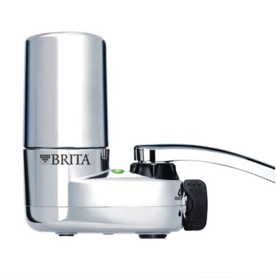New Brita Faucet Mount Tap Water Filtration System in Chrome, BPA Free