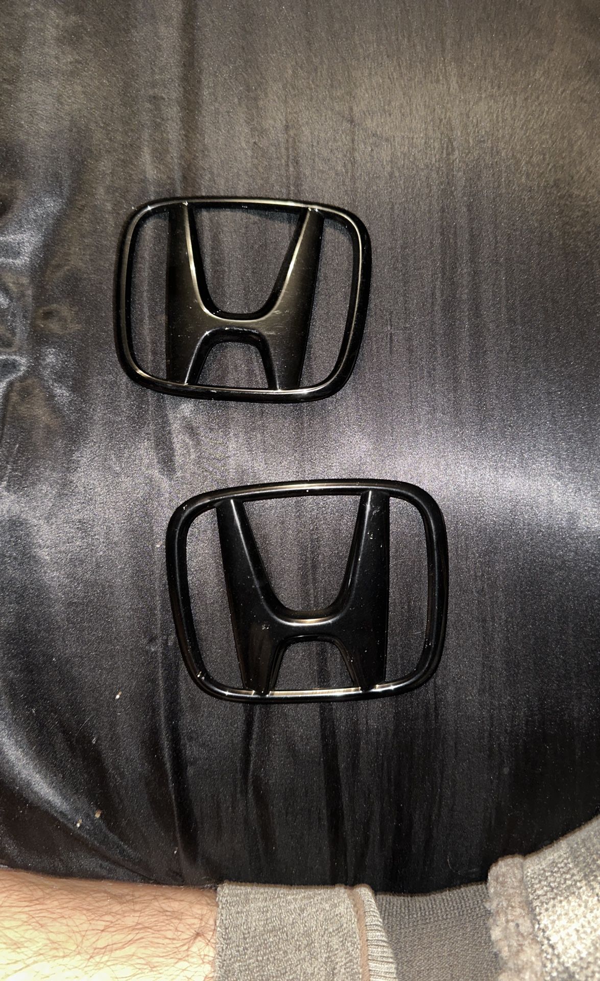 Glossy Black Honda Emblems