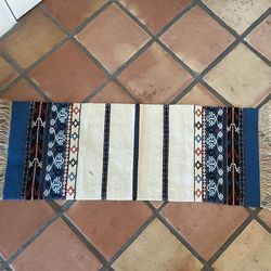 Vintage Norwegian wool runner rug