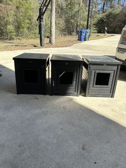 Three Cat Hideaway Litter Boxes