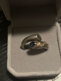 Sterling silver sapphire star ring