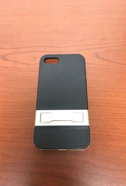 Carbon Fiber Gold stand Cover iPhone7