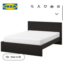 Queen Bed Frame ikea MALM black for Sale in Los Angeles CA OfferUp