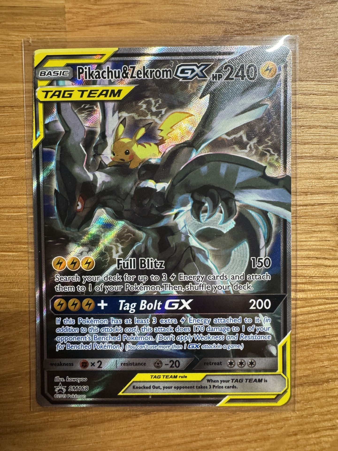 Pikachu & Zekrom GX - Damaged