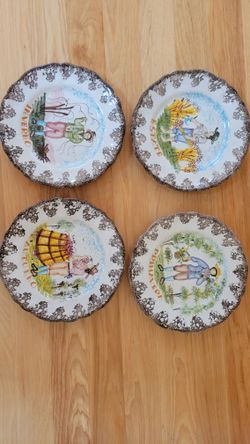 Four Handpainted Italian Plates