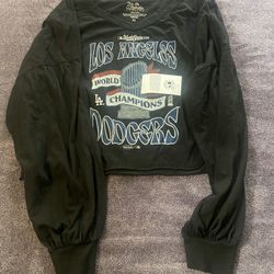NWT Crop Dodgers Sweater XL