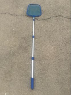 Pool Leaf Skimmer Net with Telescopic Aluminum Pole Deep Mesh Swimming Pool Cleaner