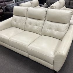 Leather Power Recliner Sofa Set