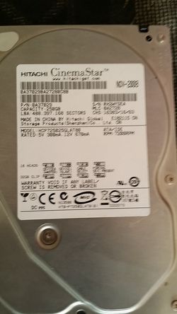 250 gig desktop hard drive