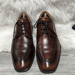 Ecco Cairo Apron Toe Oxford Leather Destress Brown Shoe EU 43 Men 9-9.5