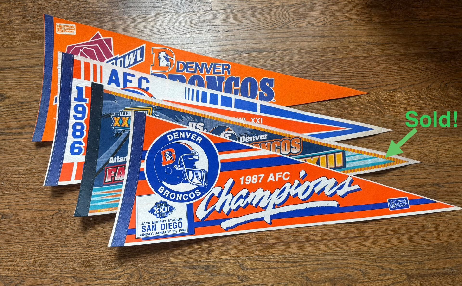 Vintage Broncos Pennants - NFL