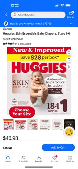 Size 1 Huggies diapers in new unopened bags