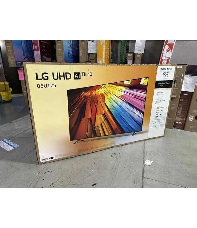 HUGE TV SHIPMENT IN 86" LG 4K LED HDR SMART 86UT7550AUA