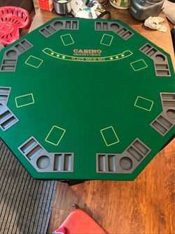 Poker Table Foldable 8 Person Brand New 47 1/2”
