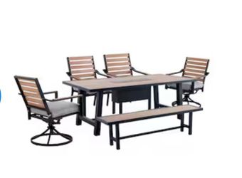 Patio Table and Chair Set (6pc)