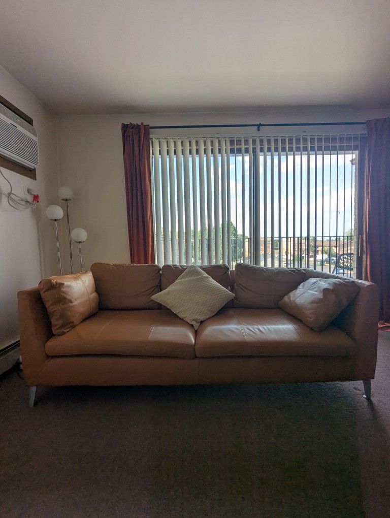 Sofa Faux Leather Great Condition IKEA 