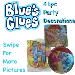 Blue’s Clues Birthday Party Decorations Set w/ Banner, Plates & Napkins