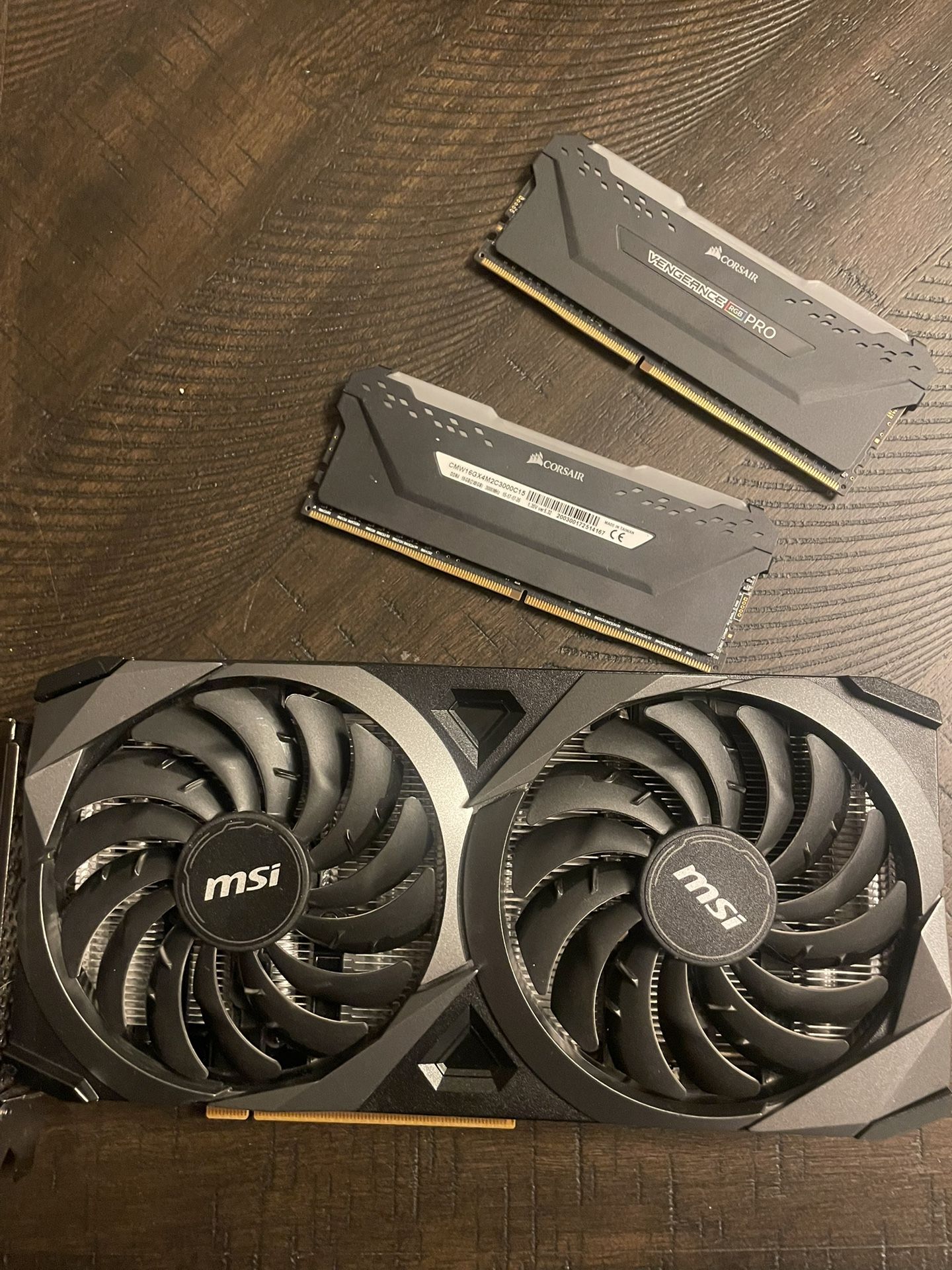 Corsair 16gb Ddr4 Ram Sticks and Nivida 3060