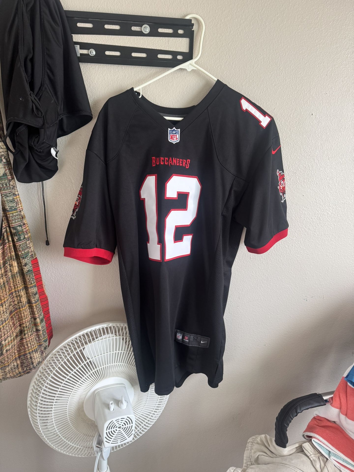 Tom Brady #12 Tampa Bay Buccaneers Black Jersey Size 52