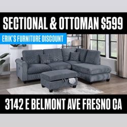 NEW SECTIONAL & OTTOMAN 