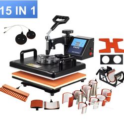 15 in 1 Heat Press - T Shirts, Mugs, Hats, Plates, Shoes