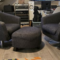 Modern Swivel Chairs With Ottoman 