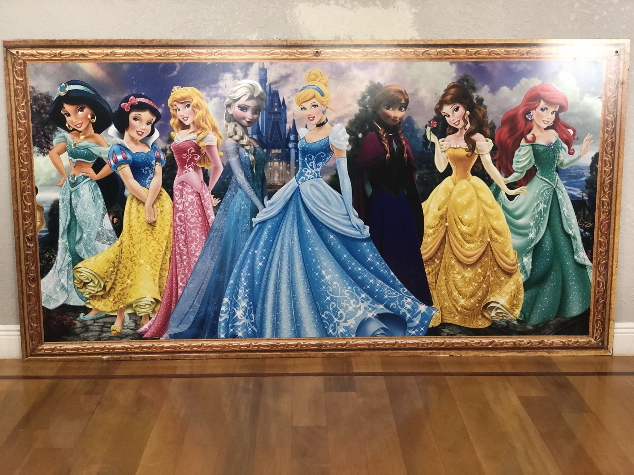 Disney Cinderella Belle Snow White Princess Plexiglass Frame