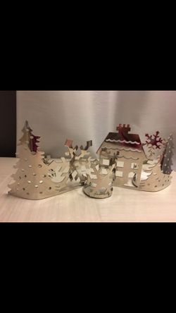 Winter wonderland candle holder