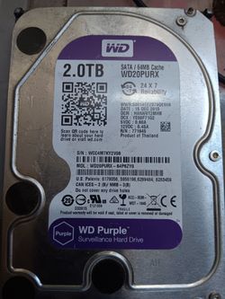 WD Purple 2TB Surveillance Hard Drive
