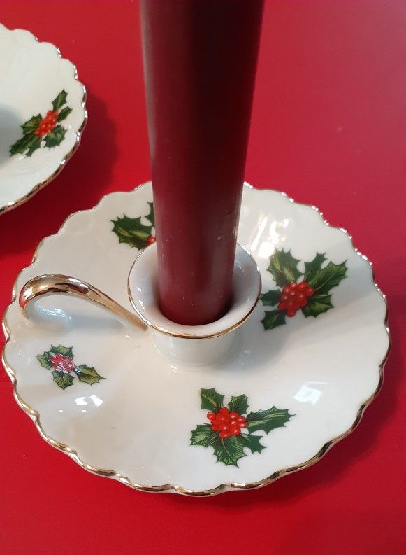 Lefton Porcelain Candleholders