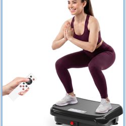 Vibration Plate Exercise Machine Mini Vibrating Plates for Sedentary Users, Helpful for Lymphatic Drainage and Weight Loss, 400Lbs Capacity Full Body 