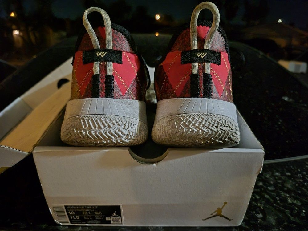 Jordan One Take 2 PF Basketball Shoes - Size 10 - University Red - Comes With Original Box W/ Lid - Used