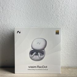 Viaim RecDot Wireless AI Conference Earbuds with Live Transcription | Silver