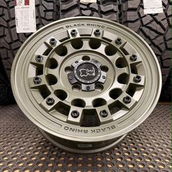 17x8 5x127 Black Rhino Fuji Wheels 