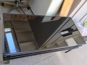 Coffee Table And Side Table Both Glass And Metal 