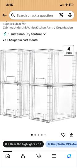 Storage Bins (clear)