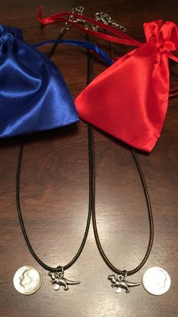 NEW Kids T Rex Dinosaur Charm on Black or Brown PU Leather Cord