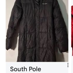 South Pole long warm jacket, size medium, like new 