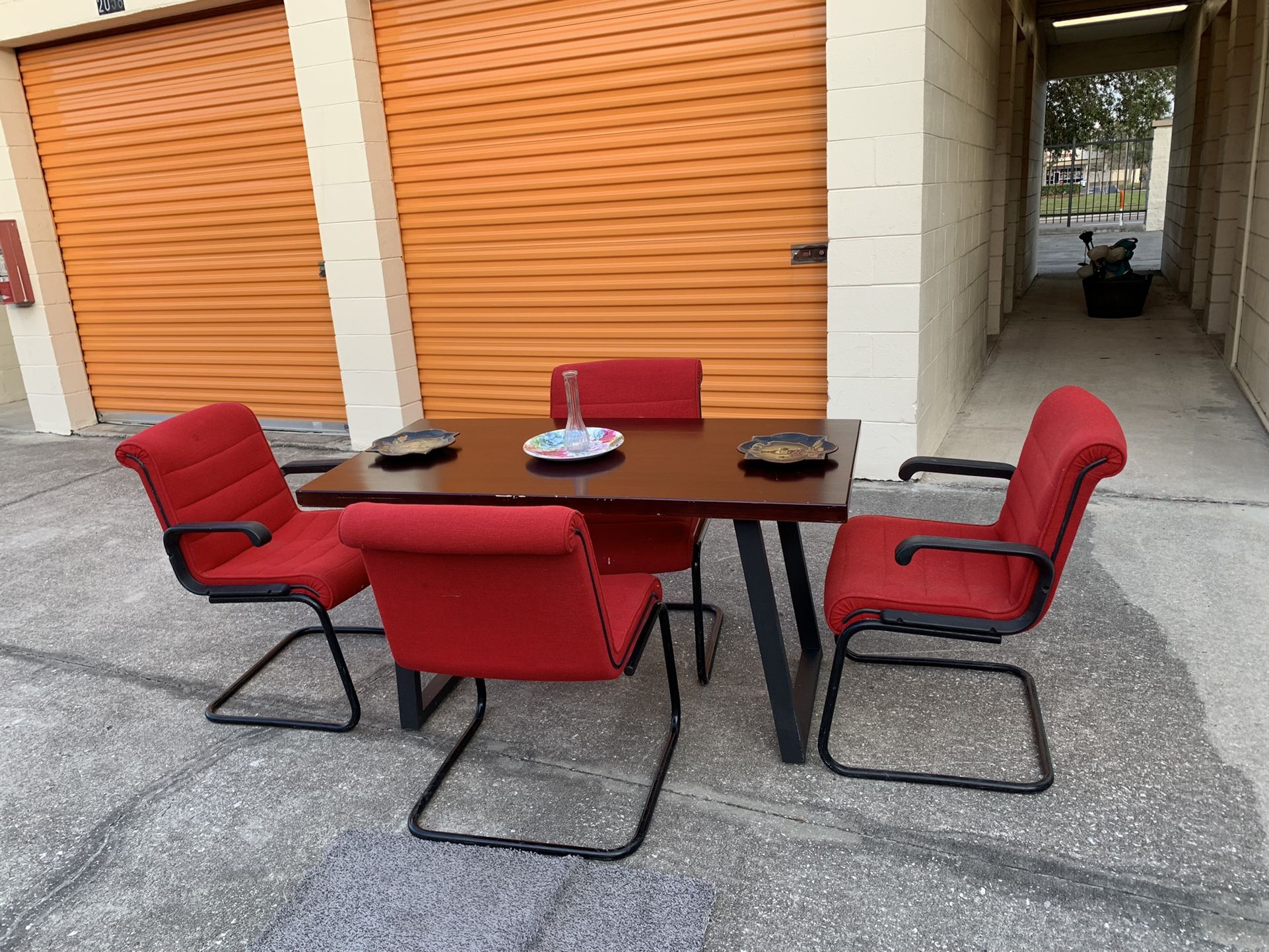 Dining Room Furniture Set $125 🎁🎉🎉 For All. Chair, Table, Dining Furniture, Breakfast Furniture, Desk Chair, Office Chair, Dining Chair, Red.