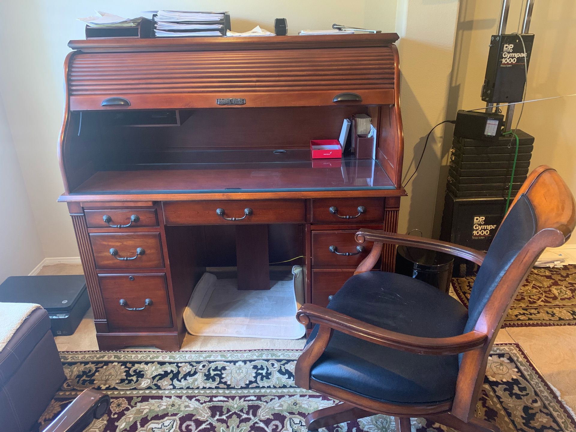Exquisite Cherrywood Desk and Chair Set