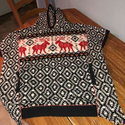 Kenzie Oversized Super Soft Reindeer Hoodie With Pockets 