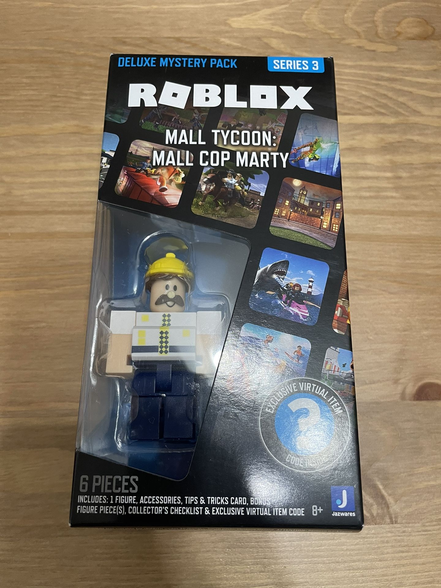 Roblox Deluxe Mystery Pack Series 3 Mall Tycoon: Mall Cop Marty Code Incl. NEW